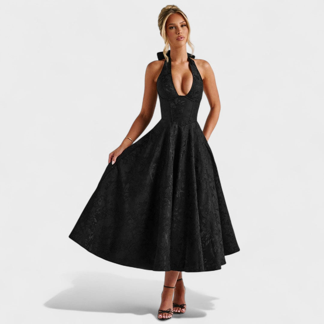 Efi - Textured midi-jurk