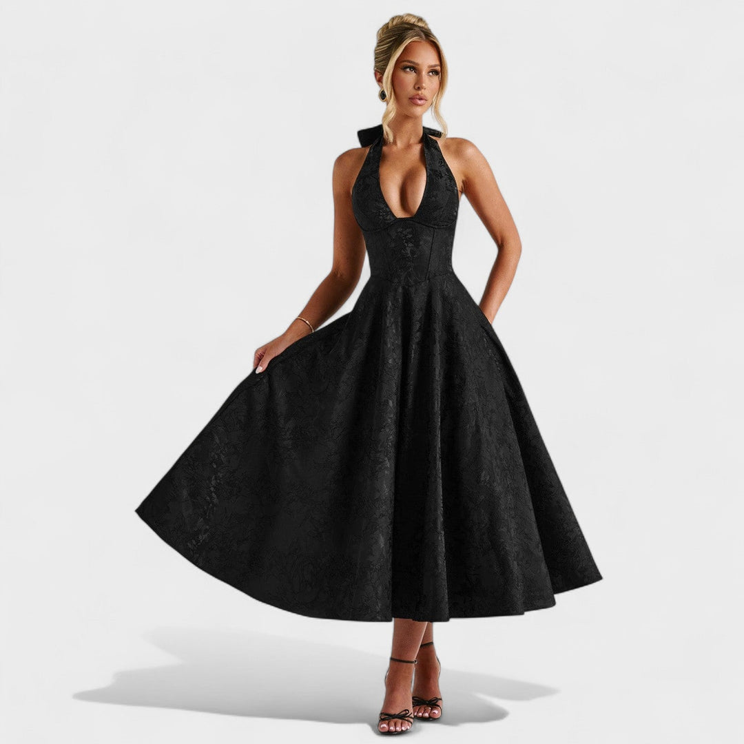 Efi - Textured midi-jurk