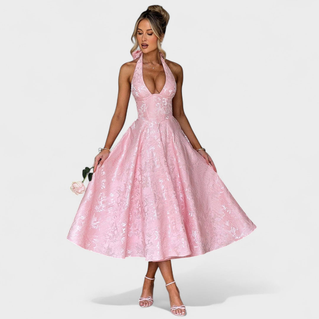 Efi - Textured midi-jurk