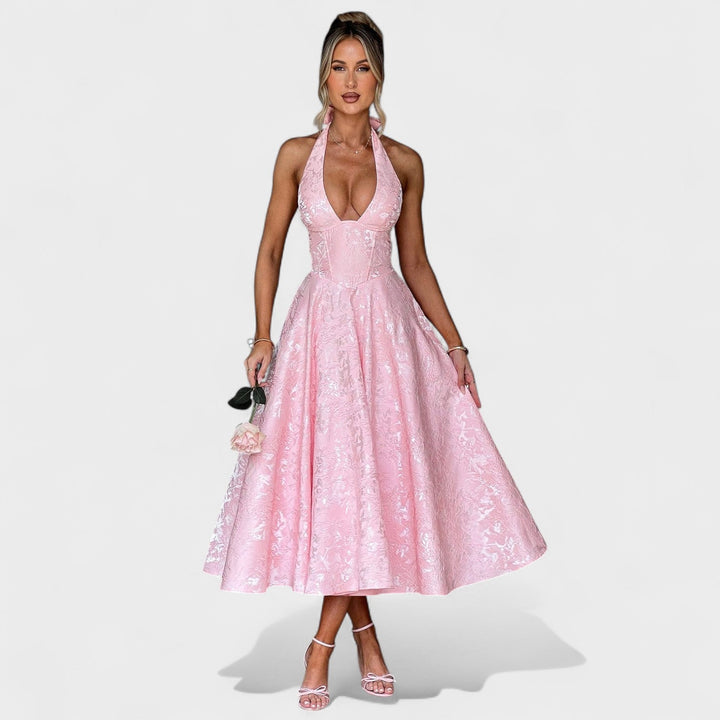 Efi - Textured midi-jurk