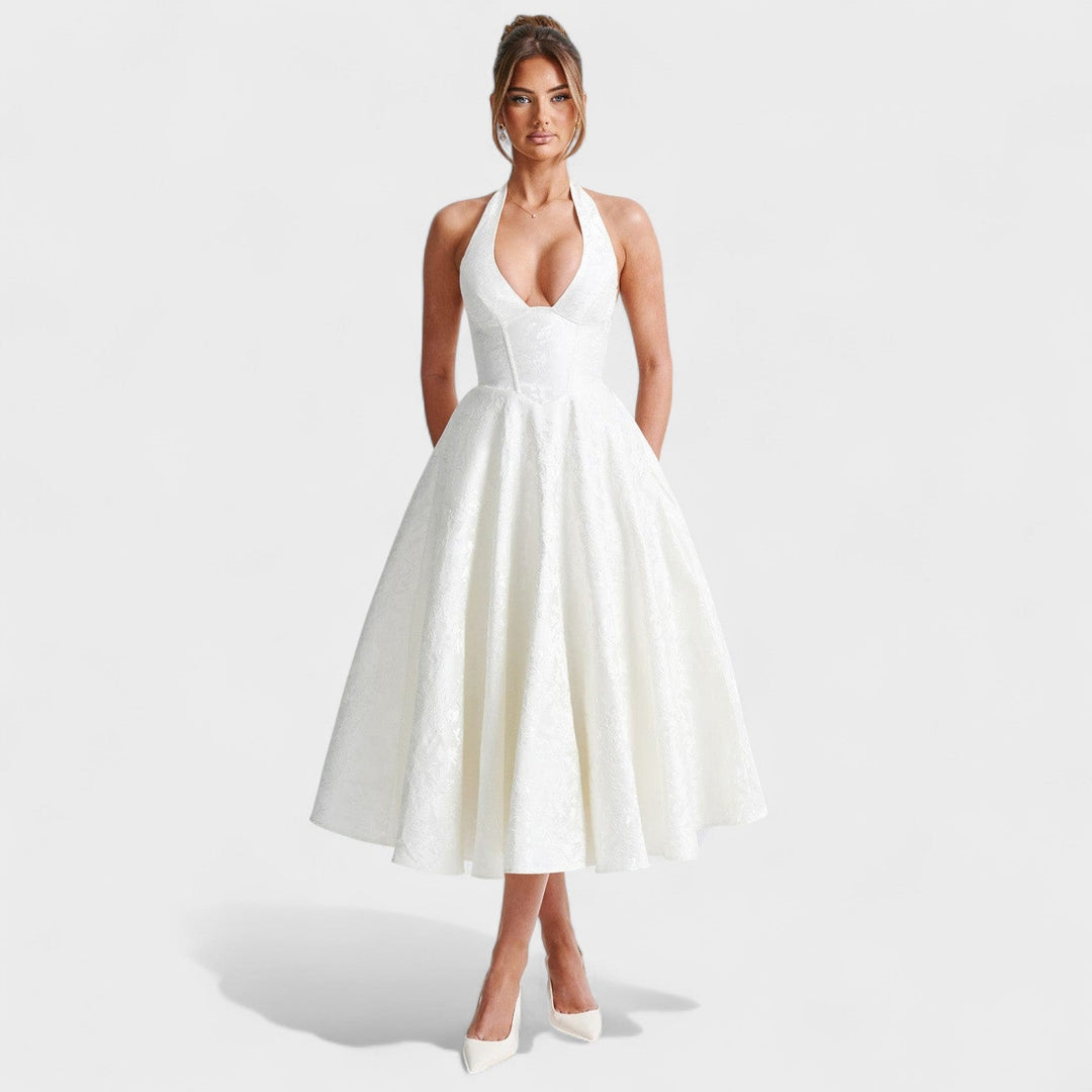 Efi - Textured midi-jurk