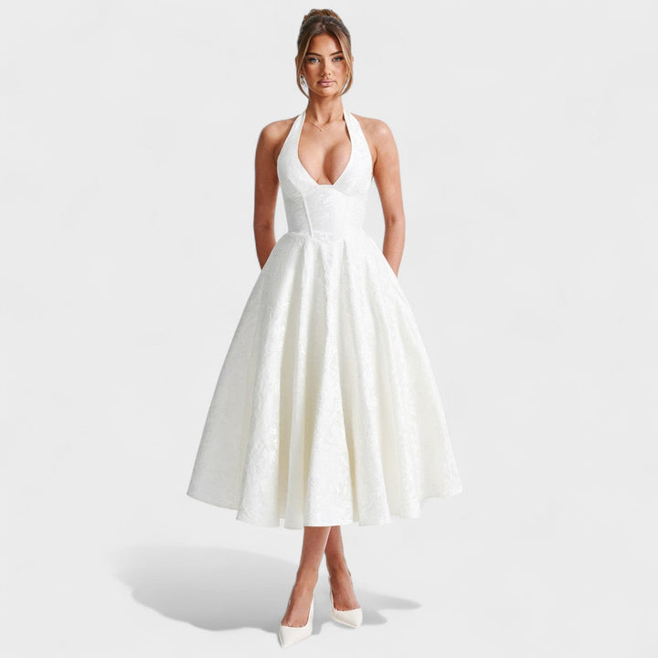 Efi - Textured midi-jurk