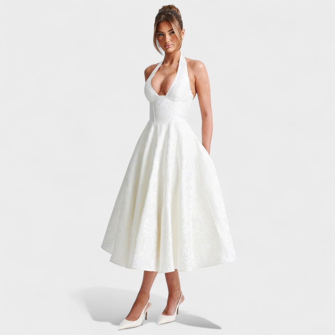 Efi - Textured midi-jurk