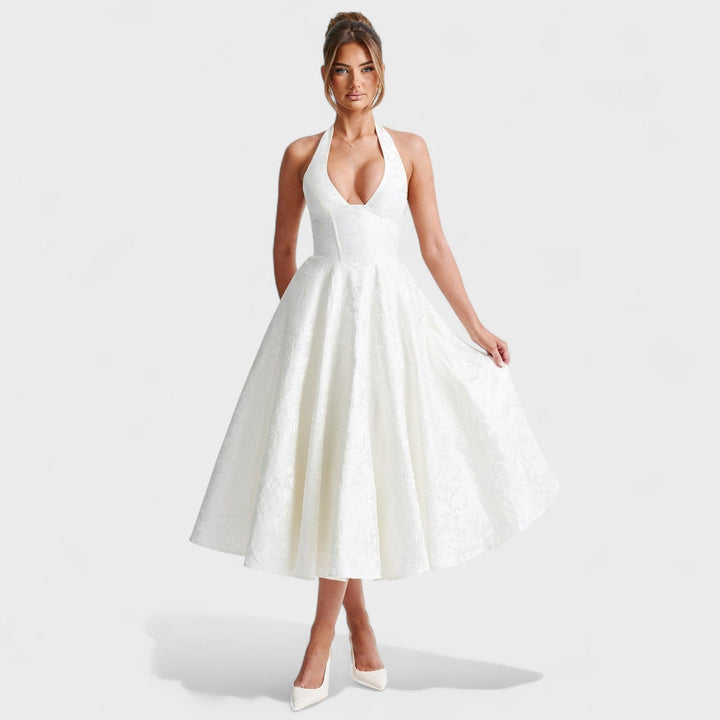 Efi - Textured midi-jurk