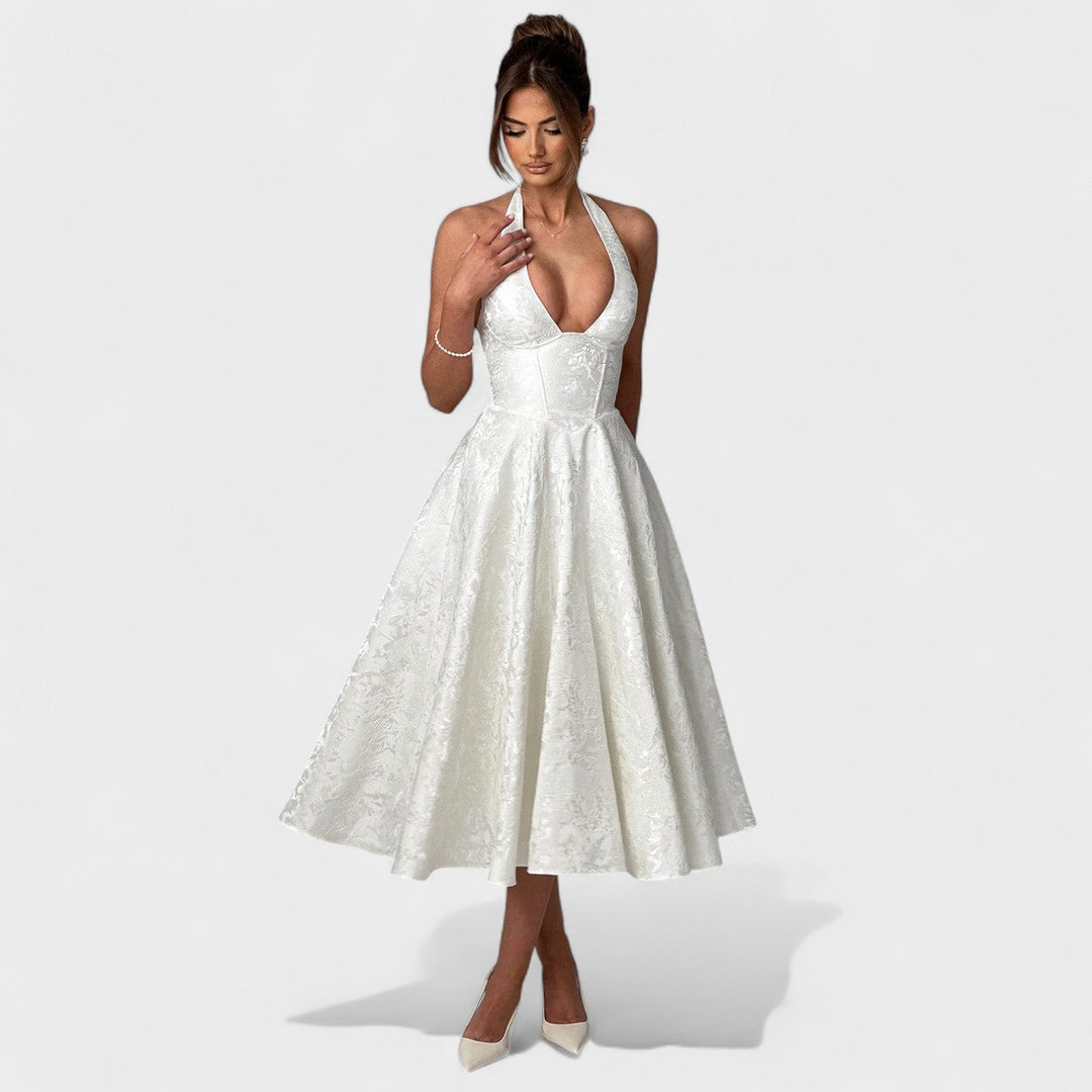 Efi - Textured midi-jurk