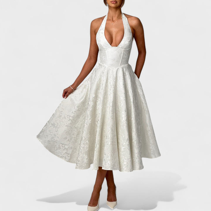 Efi - Textured midi-jurk