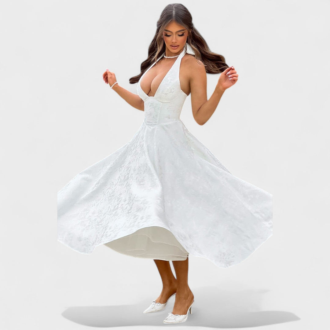 Efi - Textured midi-jurk