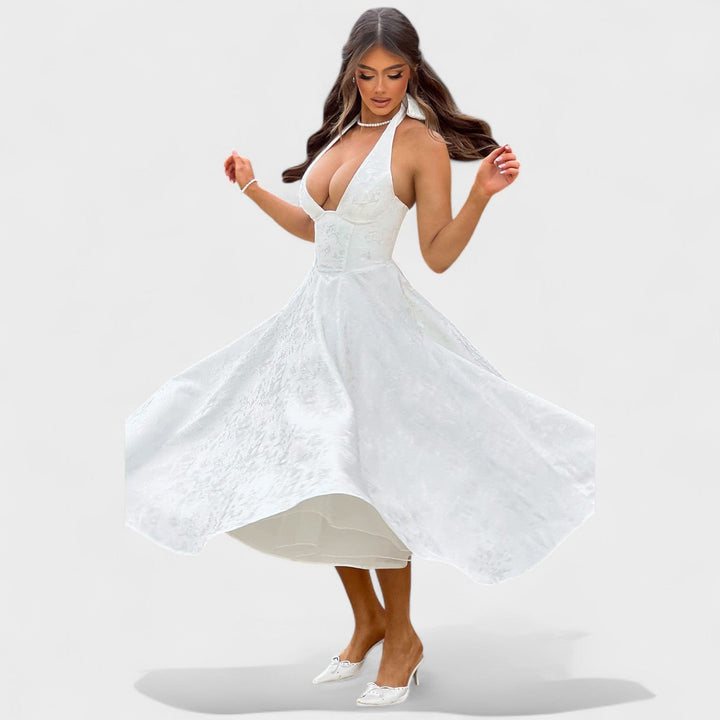Efi - Textured midi-jurk