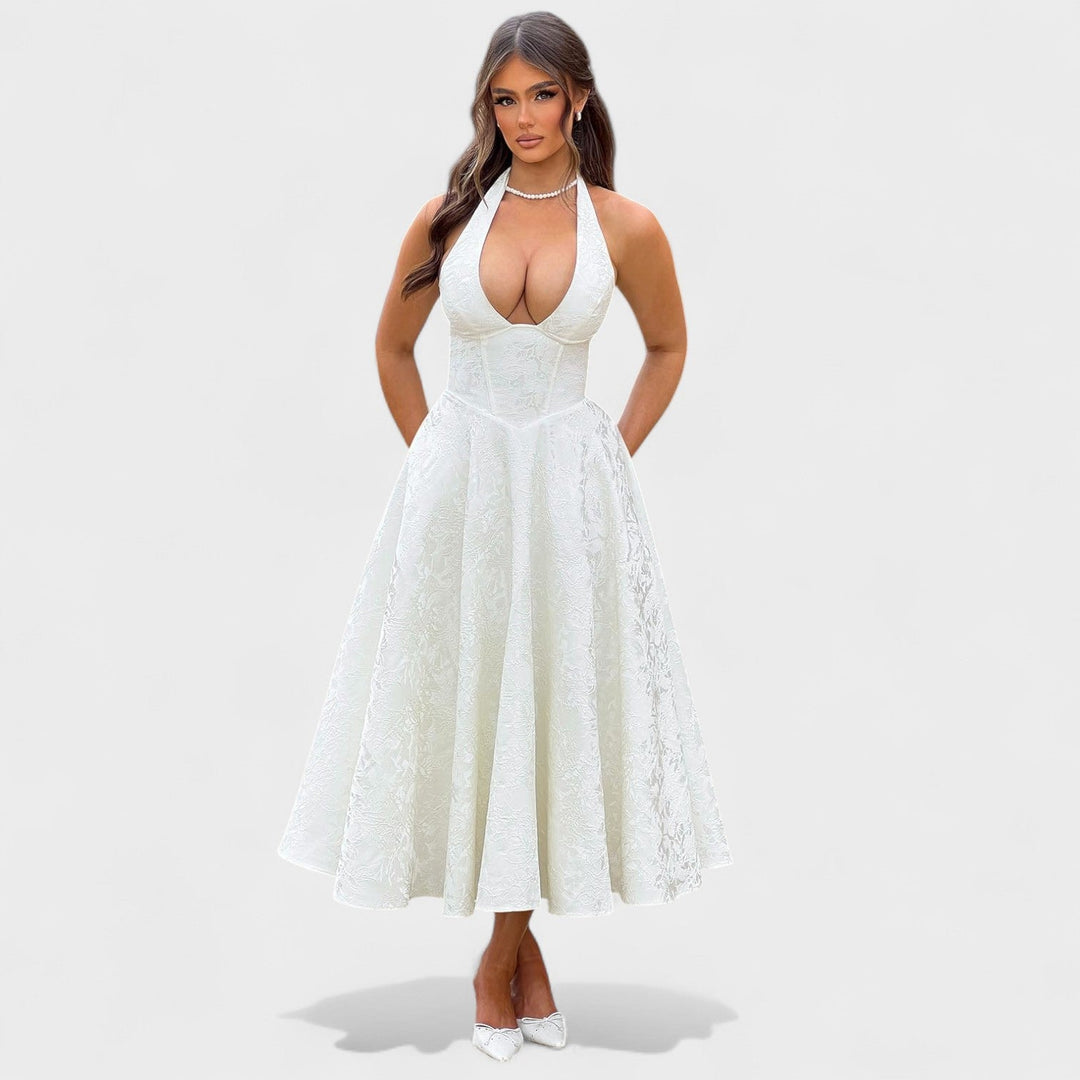 Efi - Textured midi-jurk