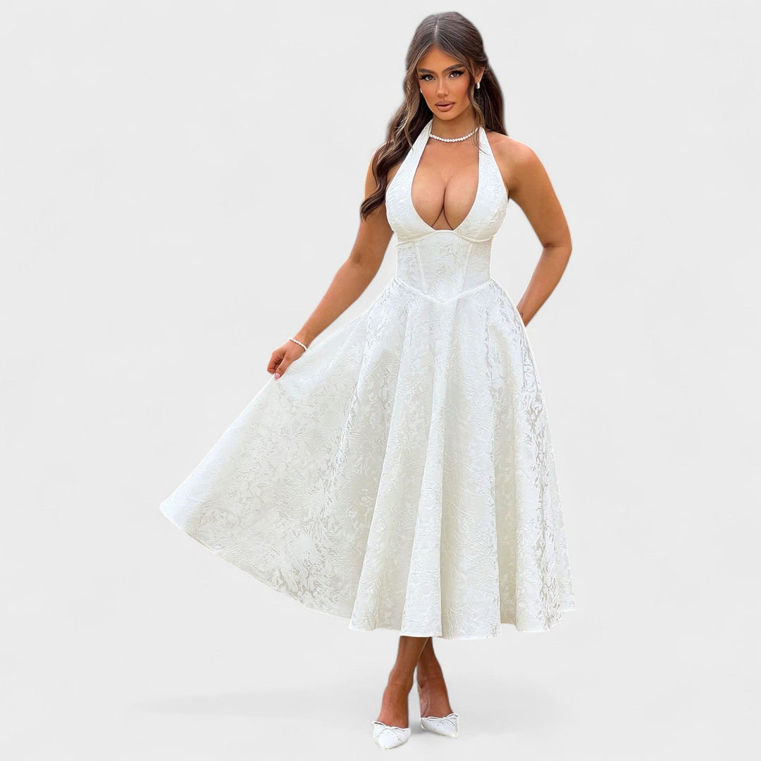 Efi - Textured midi-jurk