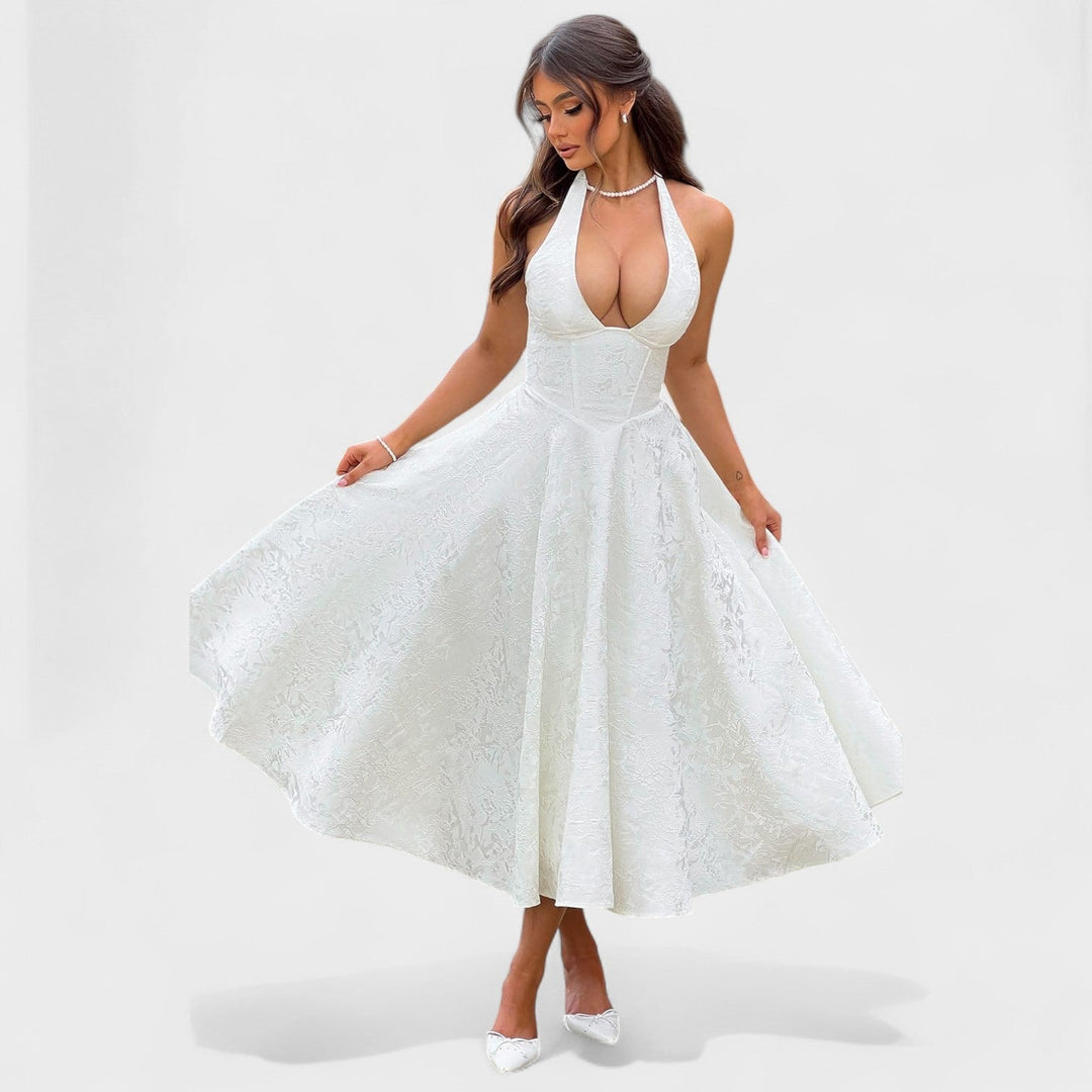 Efi - Textured midi-jurk