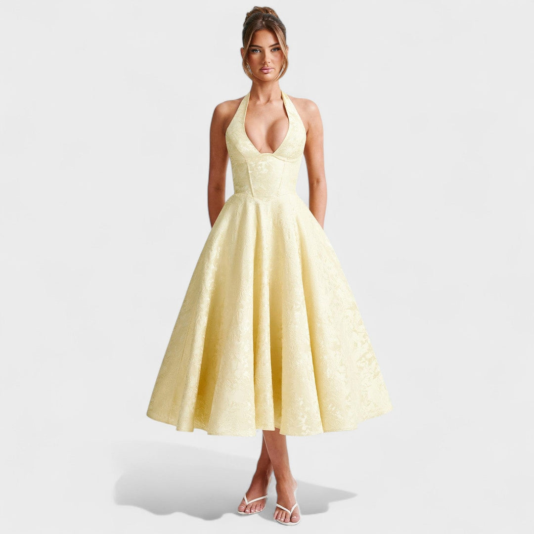 Efi - Textured midi-jurk
