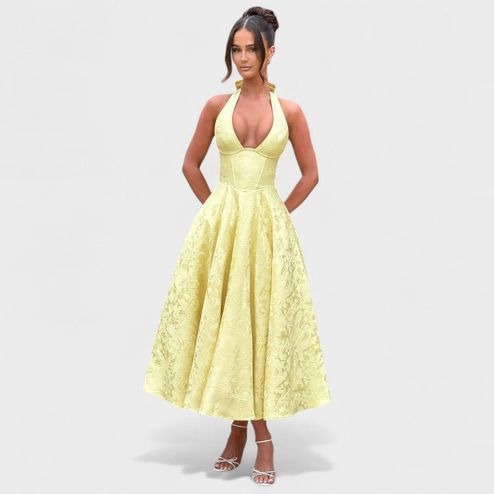 Efi - Textured midi-jurk
