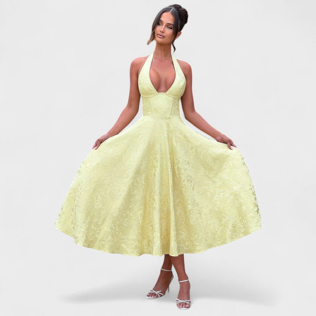 Efi - Textured midi-jurk