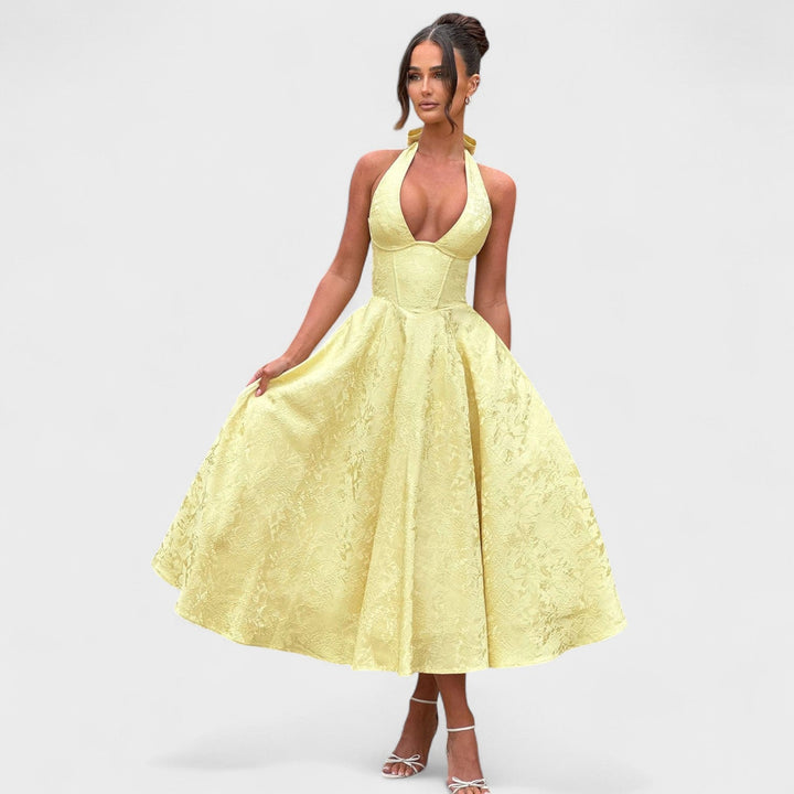 Efi - Textured midi-jurk