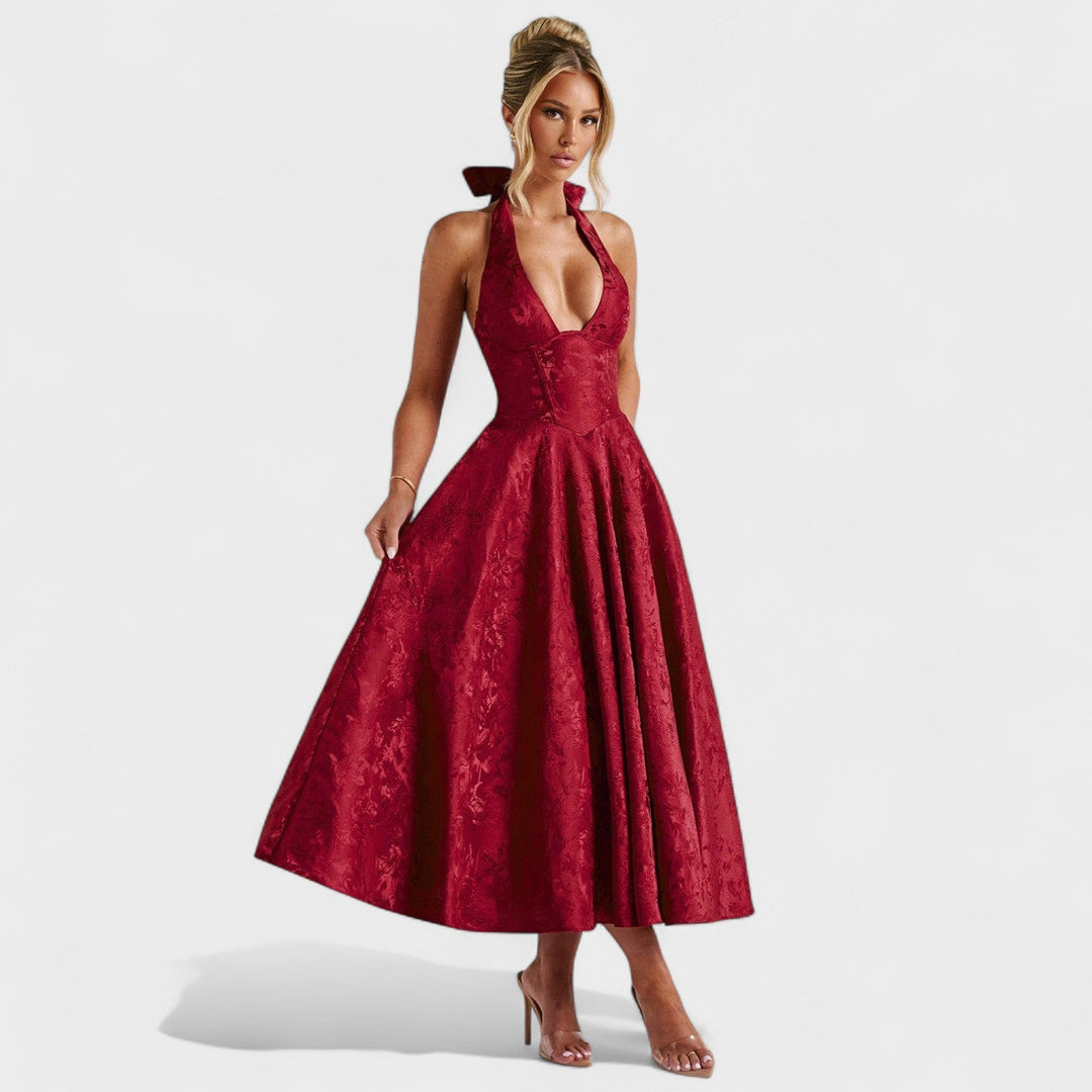 Efi - Textured midi-jurk
