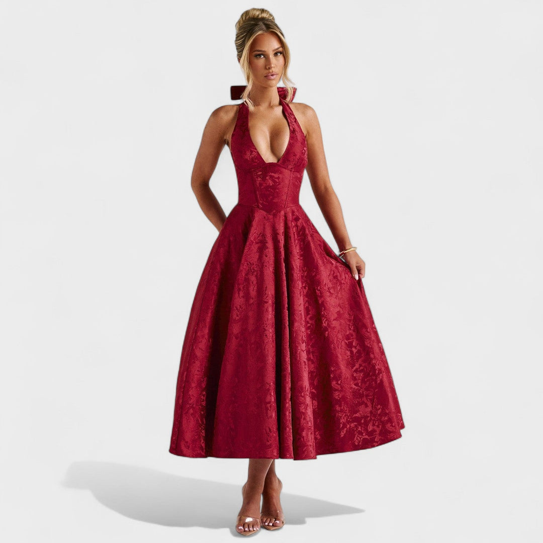 Efi - Textured midi-jurk