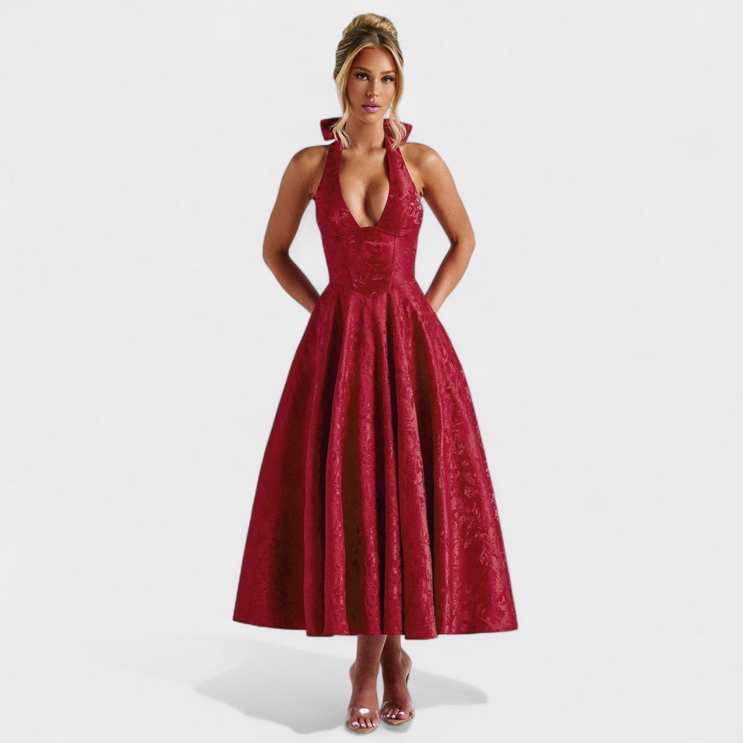 Efi - Textured midi-jurk