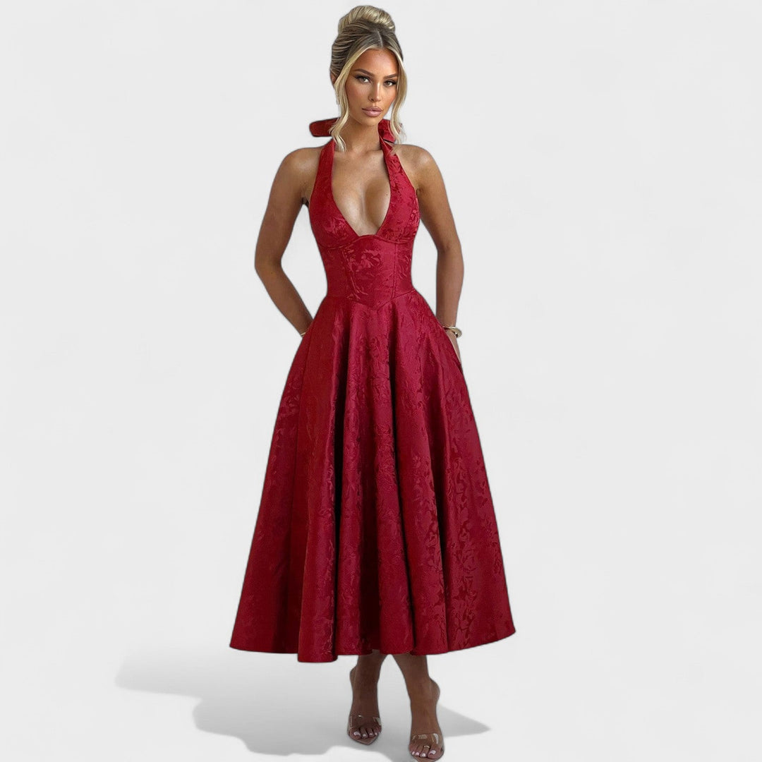 Efi - Textured midi-jurk