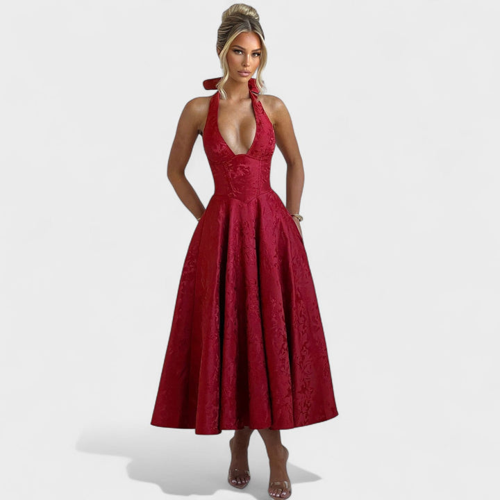 Efi - Textured midi-jurk