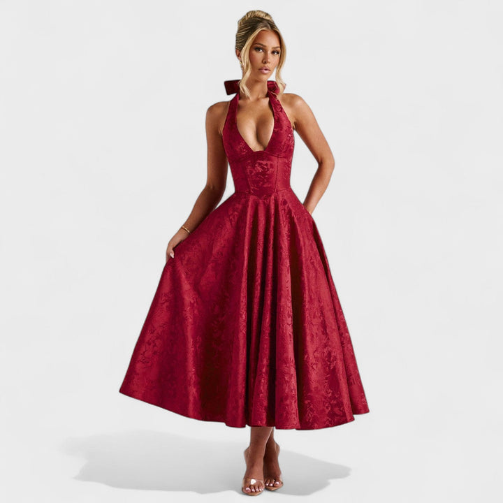 Efi - Textured midi-jurk