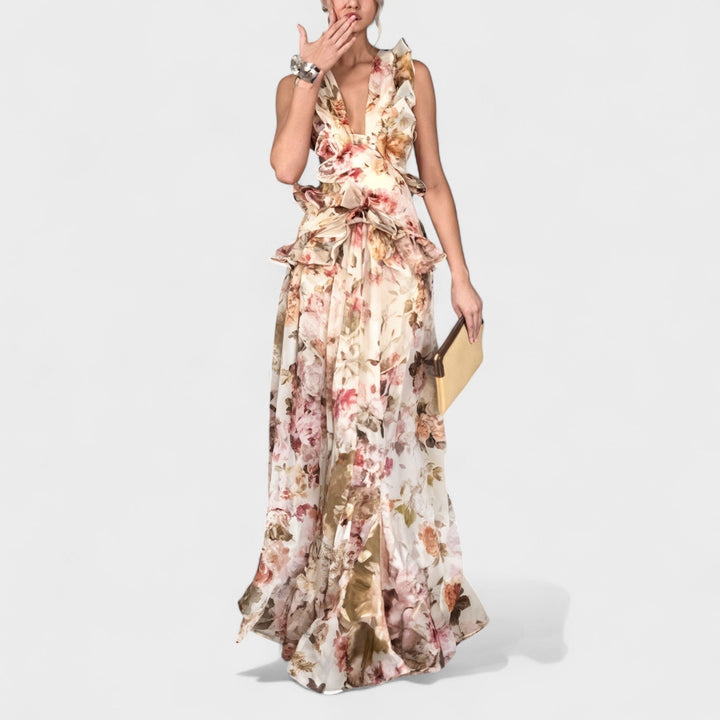 Isabela - Lange jurk met ruffles