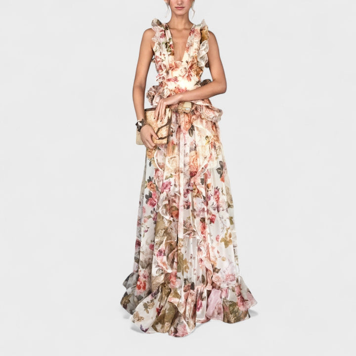 Isabela - Lange jurk met ruffles