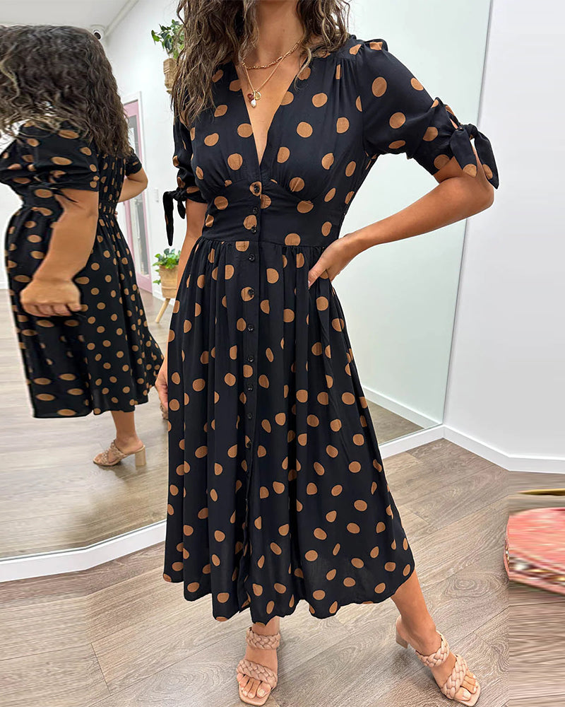 Mónica - Elegante Dotted Jurk