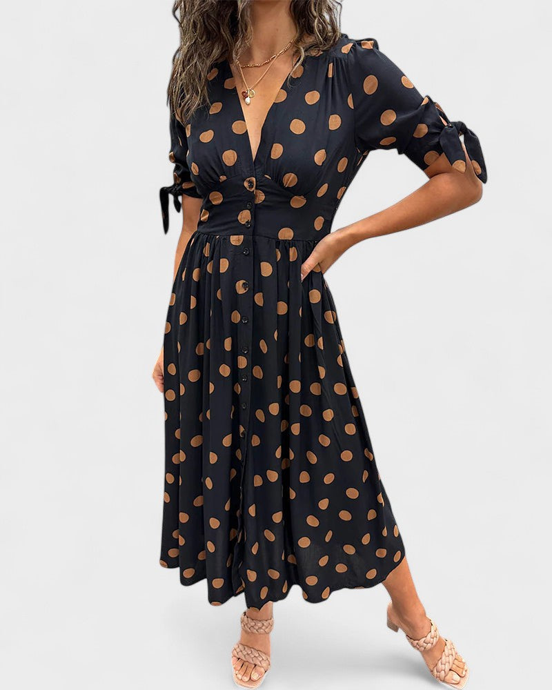 Mónica - Elegante Dotted Jurk