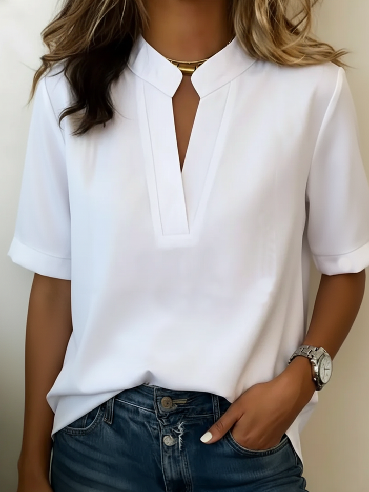 Élise — Elegante blouse met verfijnde kraag