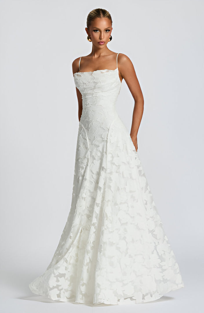 Francisca - Lange Jurk met Corsage