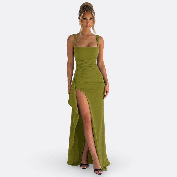 Vitória - Maxi Formele Elegante Jurk met Open Rug