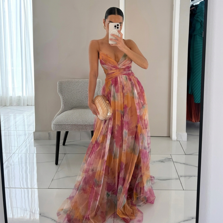 Margarida - Maxi Jurk met Bloemenprint