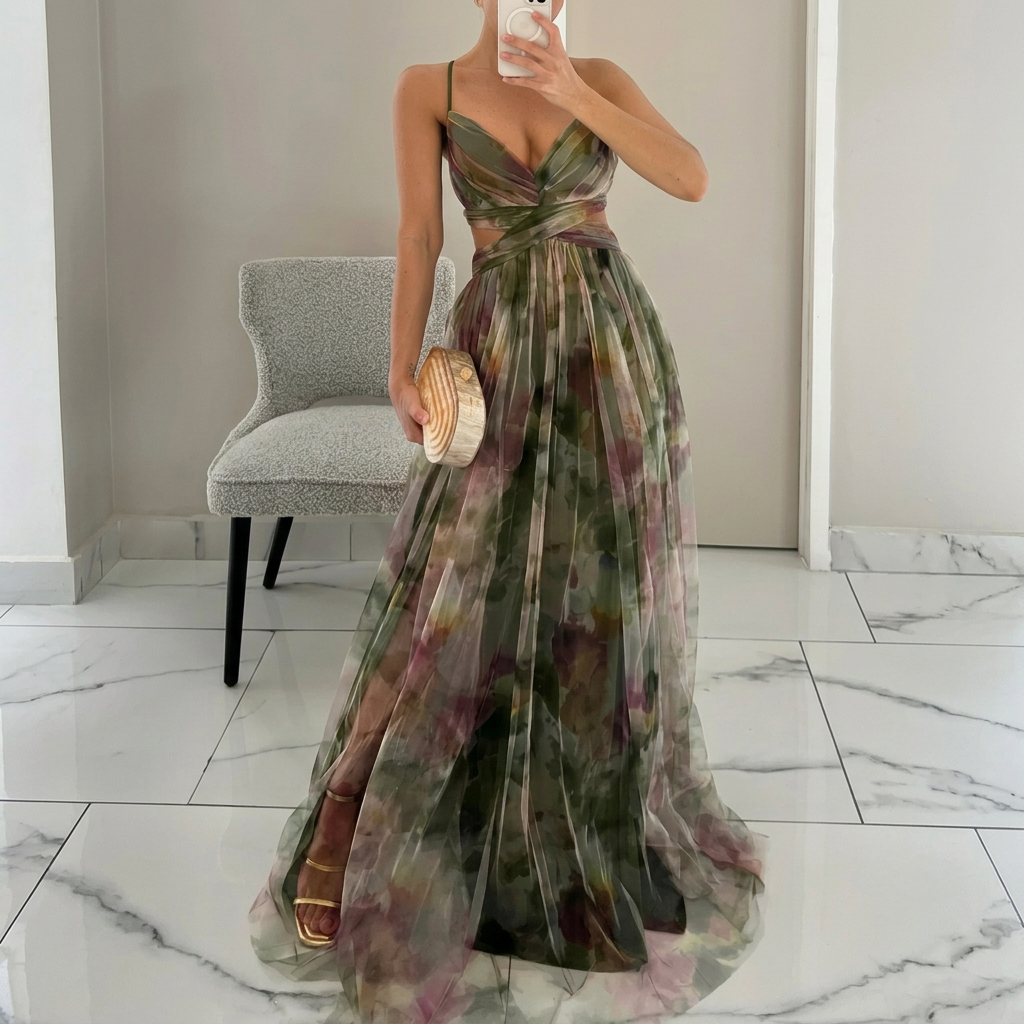 Margarida - Maxi Jurk met Bloemenprint