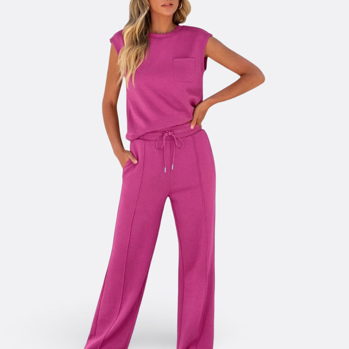 Íris - Casual Set in Zachte Lounge Stof
