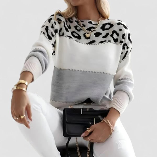 Júlia - Casual Leopardo Top