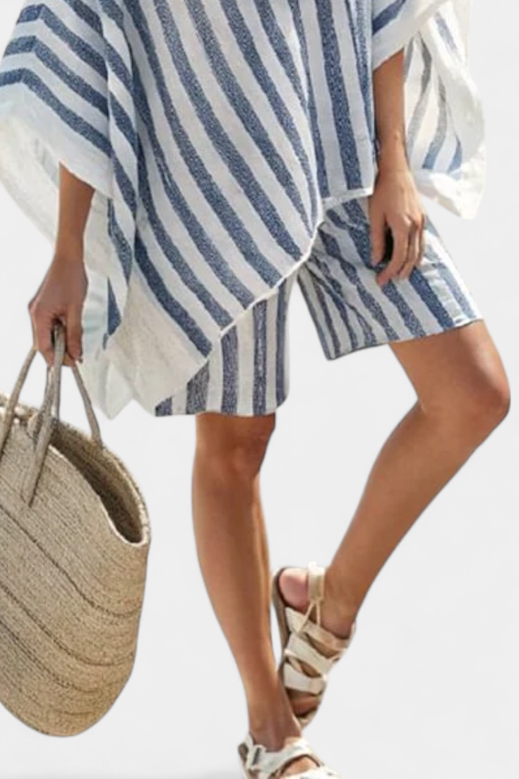 Salomé - Gestreept Set met Blouse en Shorts