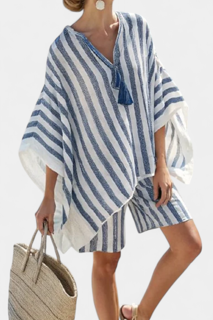 Salomé - Gestreept Set met Blouse en Shorts