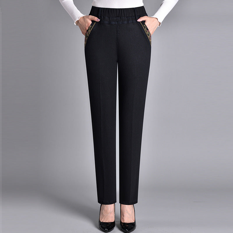 Sommerfeld | Damesjeans met elastische tailleband en zijzakken