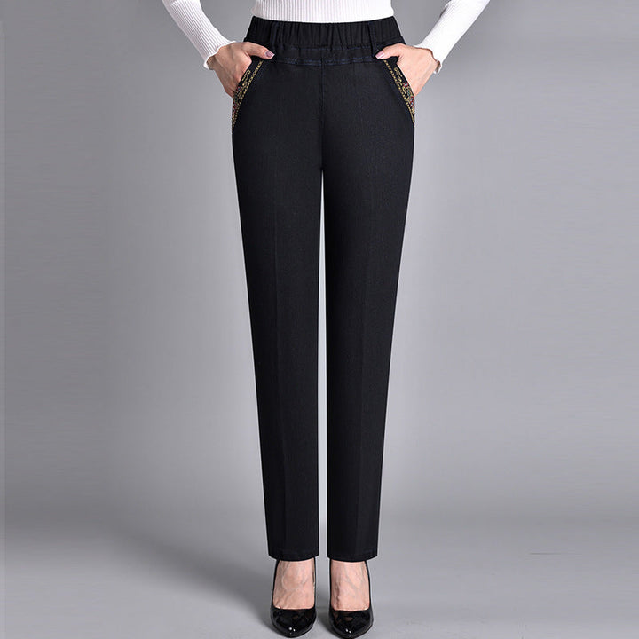 Sommerfeld | Damesjeans met elastische tailleband en zijzakken