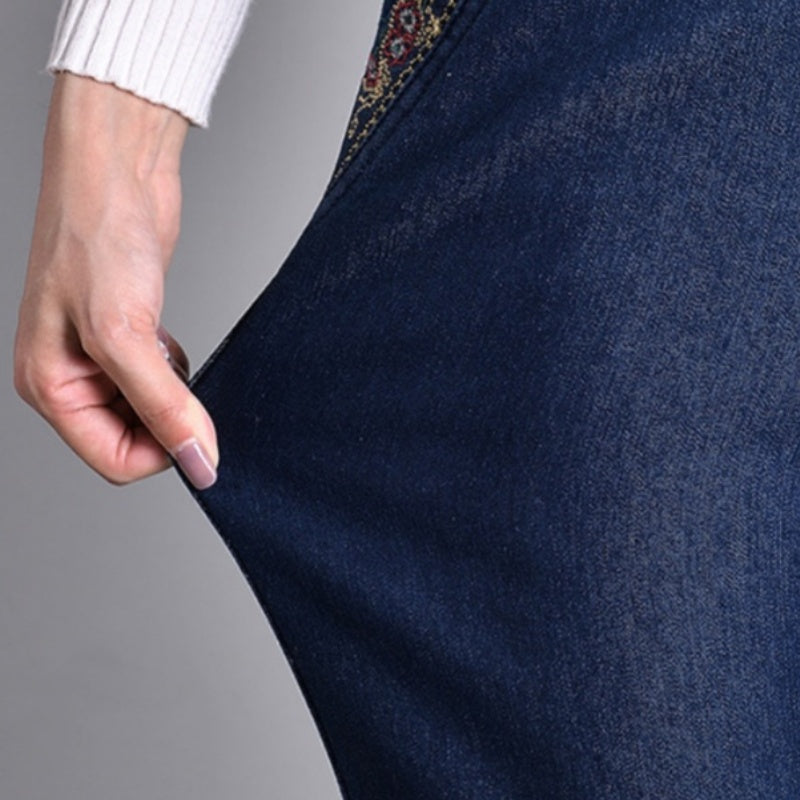 Sommerfeld | Damesjeans met elastische tailleband en zijzakken