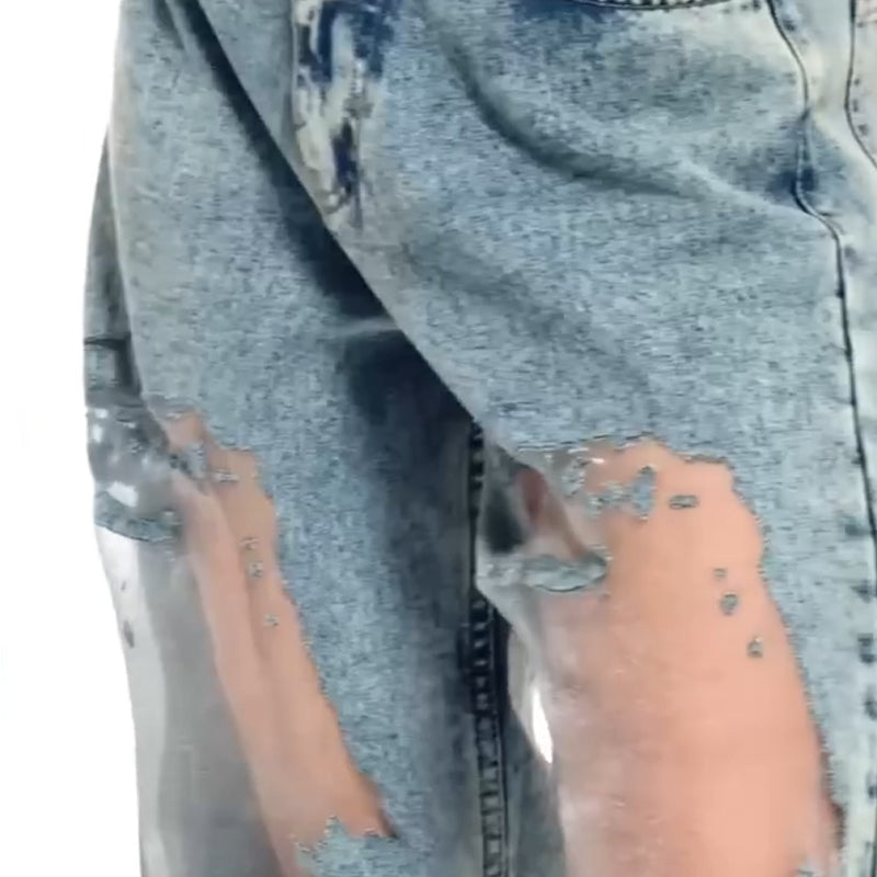 Sommerfeld | JEANS MET VINTAGE MESH PATCHWORK PRINT