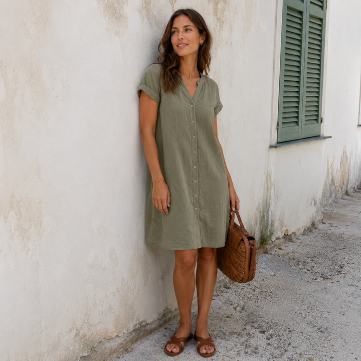 Sonia| Comfortabele Linnen Blouse Jurk
