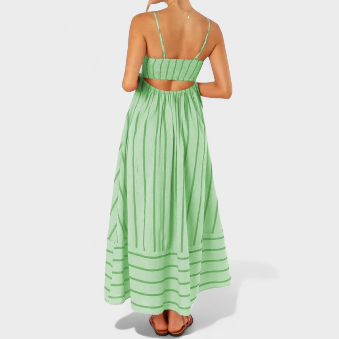 Isabel - Lange gestreepte jurk