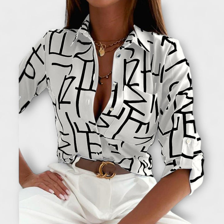 Romina - Klassieke blouse met kraag