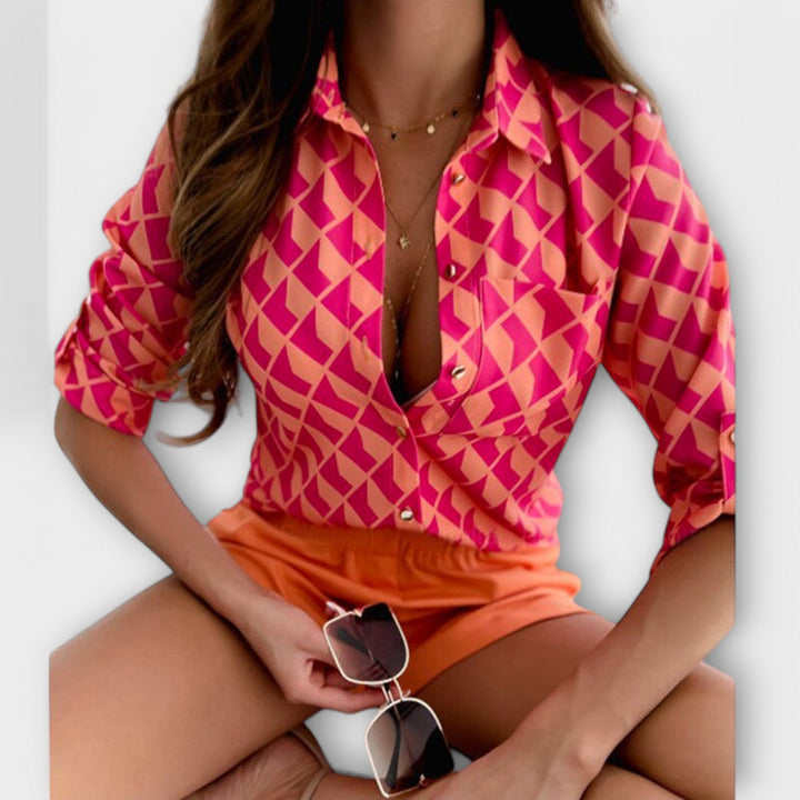 Romina - Klassieke blouse met kraag
