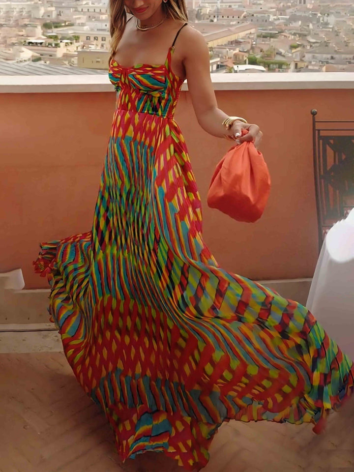 Aria - Maxi Jurk Abstracte Print